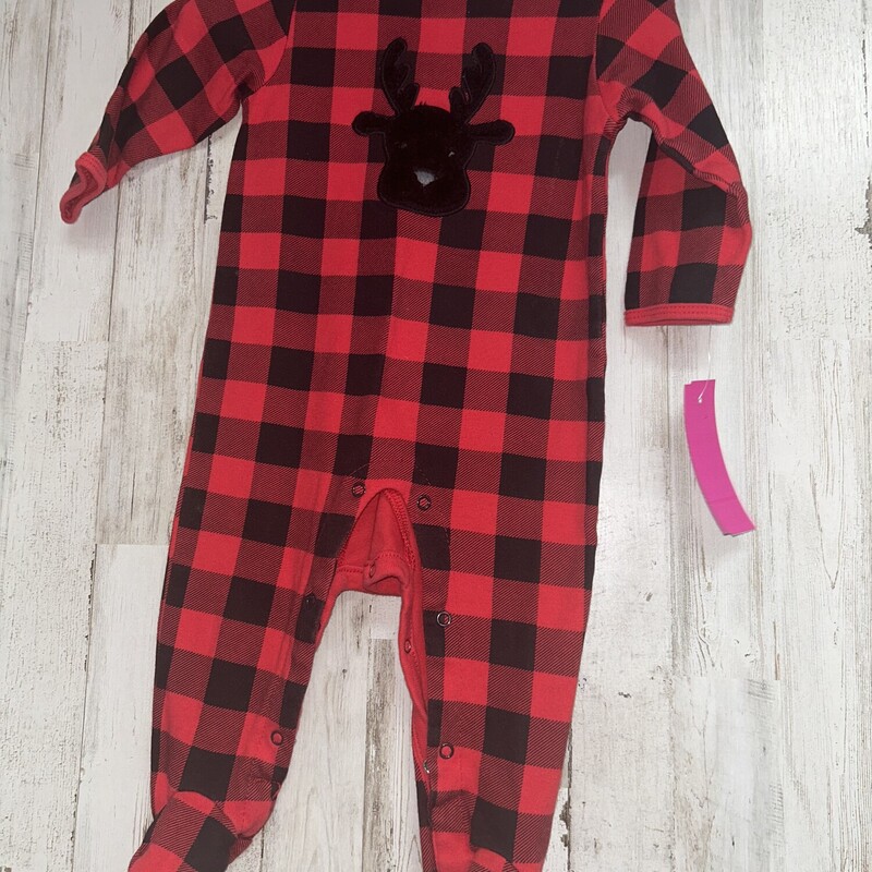 9M Buffalo Reindeer Sleep, Red, Size: Boy 0-9m