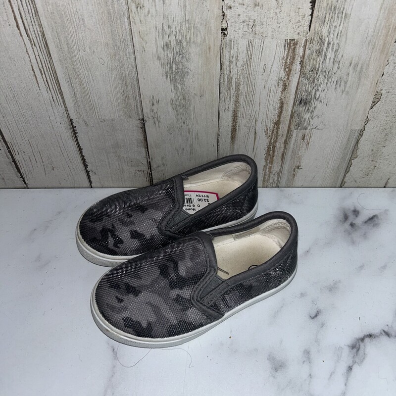 6 Grey Camo Slip On Shoes, Grey, Size: Shoes 6