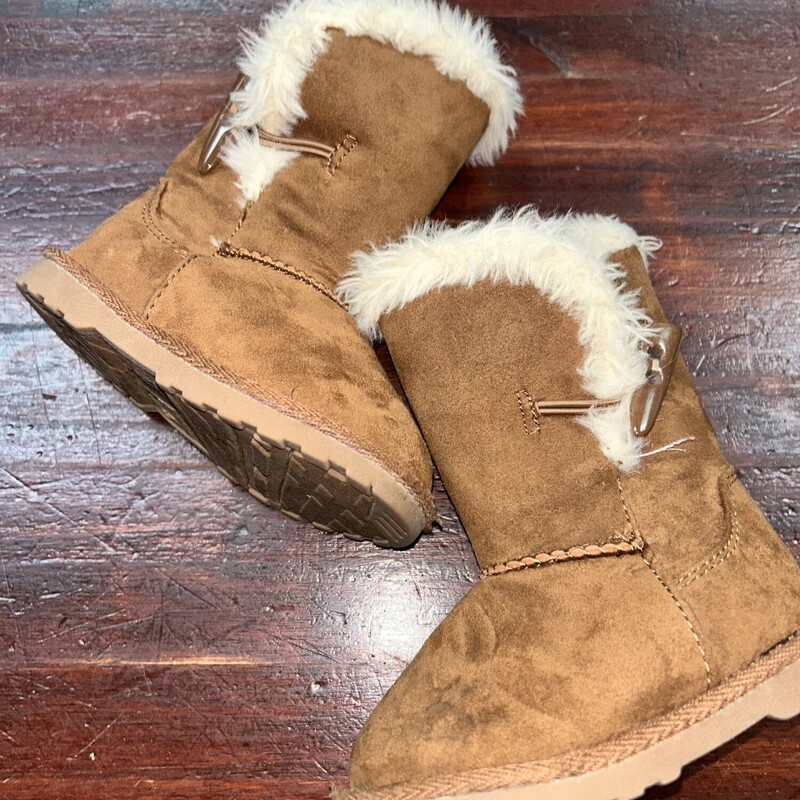 5 Tan Zip Fur Lined Boots