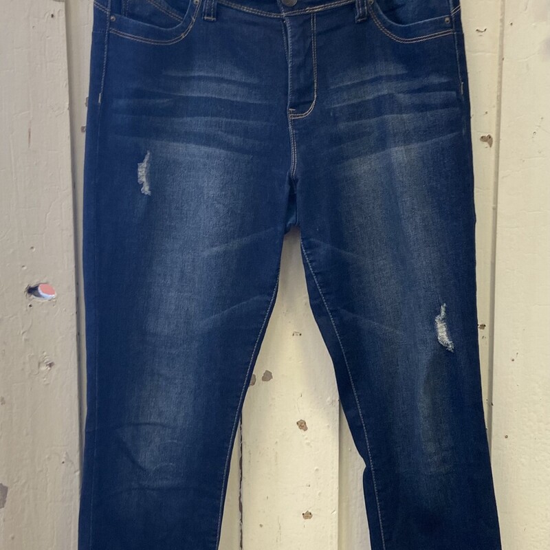 Den Distrss Cuff Jeans<br />
Blue<br />
Size: 10