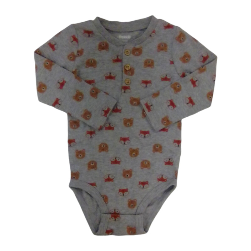 Long Sleeve Onesie (Fox/B