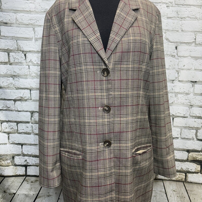 B B Dakota, Plaid, Size: Medium