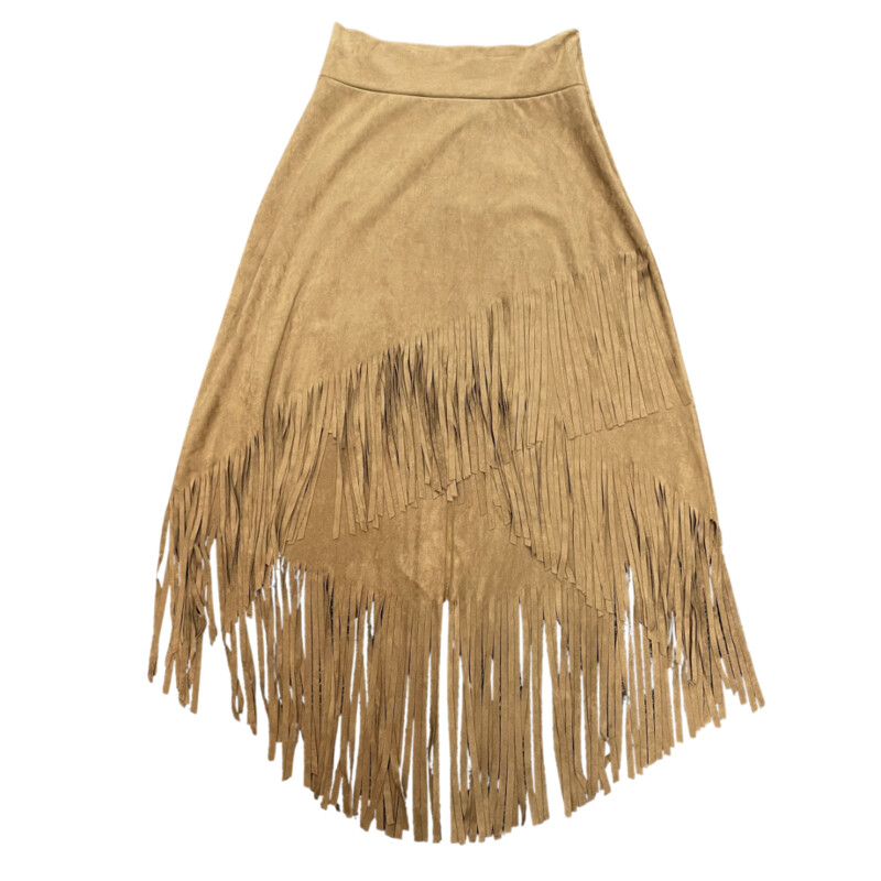 NEW Joseph Ribkoff Skirt<br />
Jupe Pour Dame Fringe Asymmetrical Skirt<br />
Microsuede<br />
Color: Mocha<br />
Size: 8