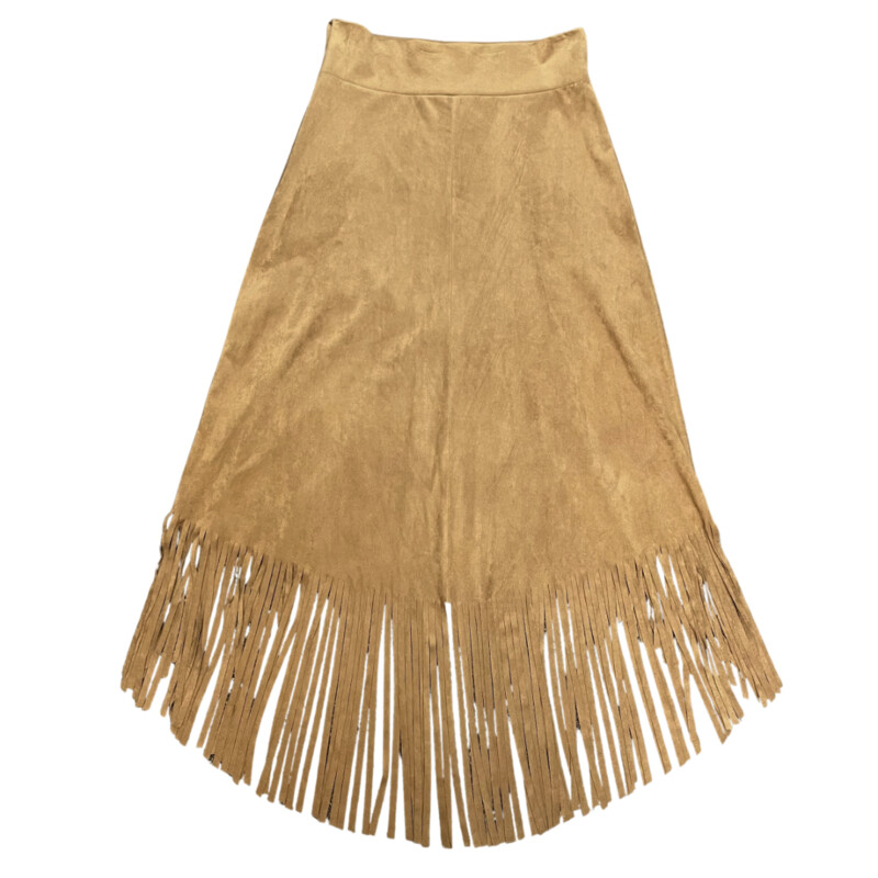 NEW Joseph Ribkoff Skirt<br />
Jupe Pour Dame Fringe Asymmetrical Skirt<br />
Microsuede<br />
Color: Mocha<br />
Size: 8