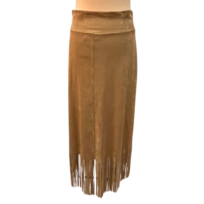 NEW Joseph Ribkoff Skirt<br />
Jupe Pour Dame Fringe Asymmetrical Skirt<br />
Microsuede<br />
Color: Mocha<br />
Size: 8