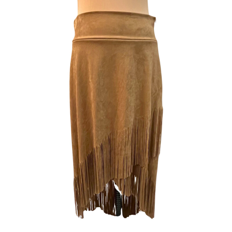 NEW Joseph Ribkoff Skirt
Jupe Pour Dame Fringe Asymmetrical Skirt
Microsuede
Color: Mocha
Size: 8