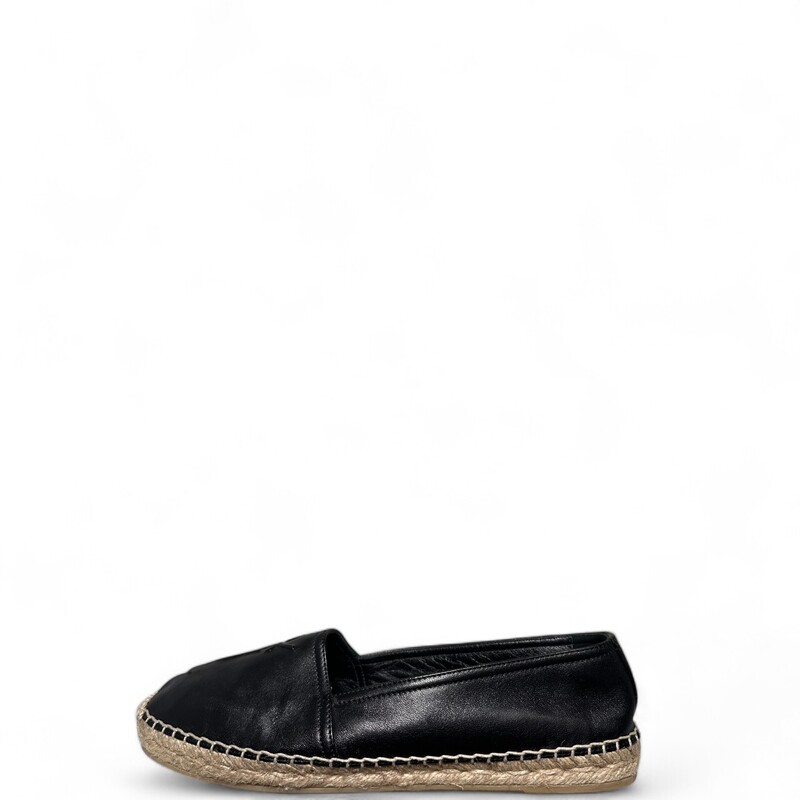 YSL Espadrilles Leather, Black, Size: 39.5

Date Code:KR 458573