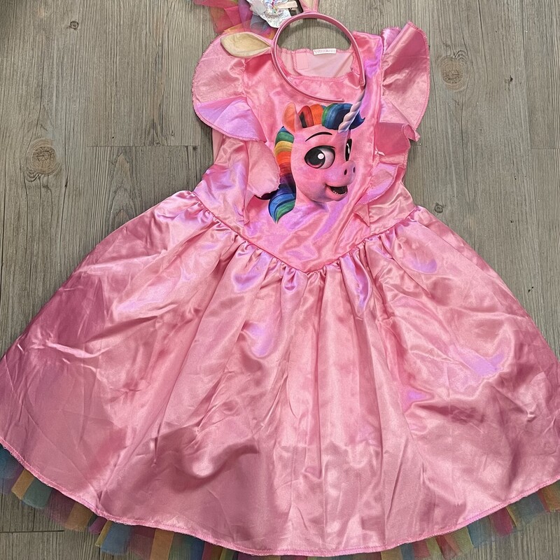 Unicorn Princess Dress, Pink, Size: 7-8Y