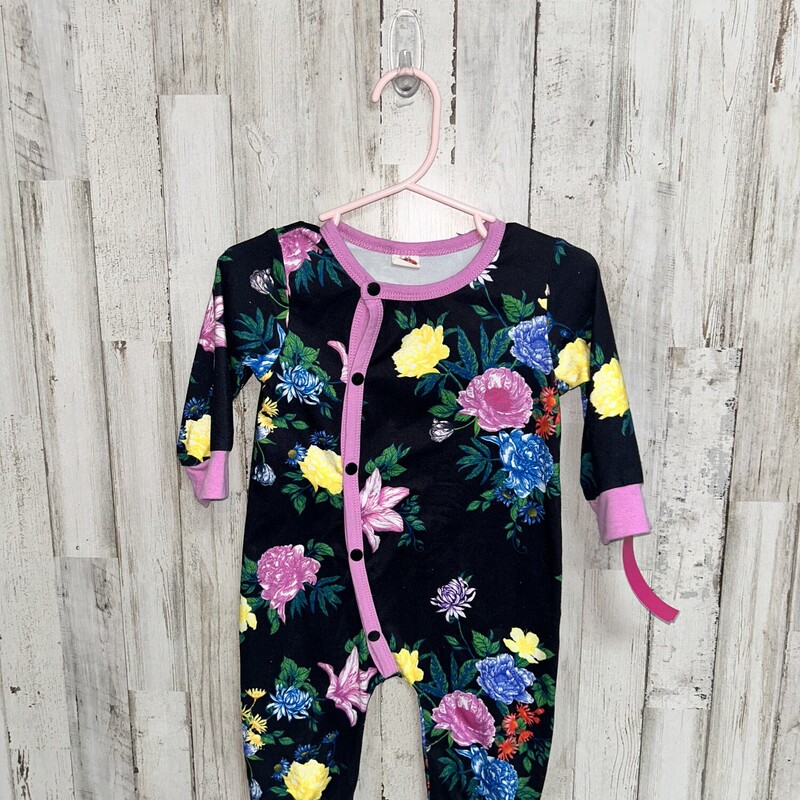 12M Black Floral Romper