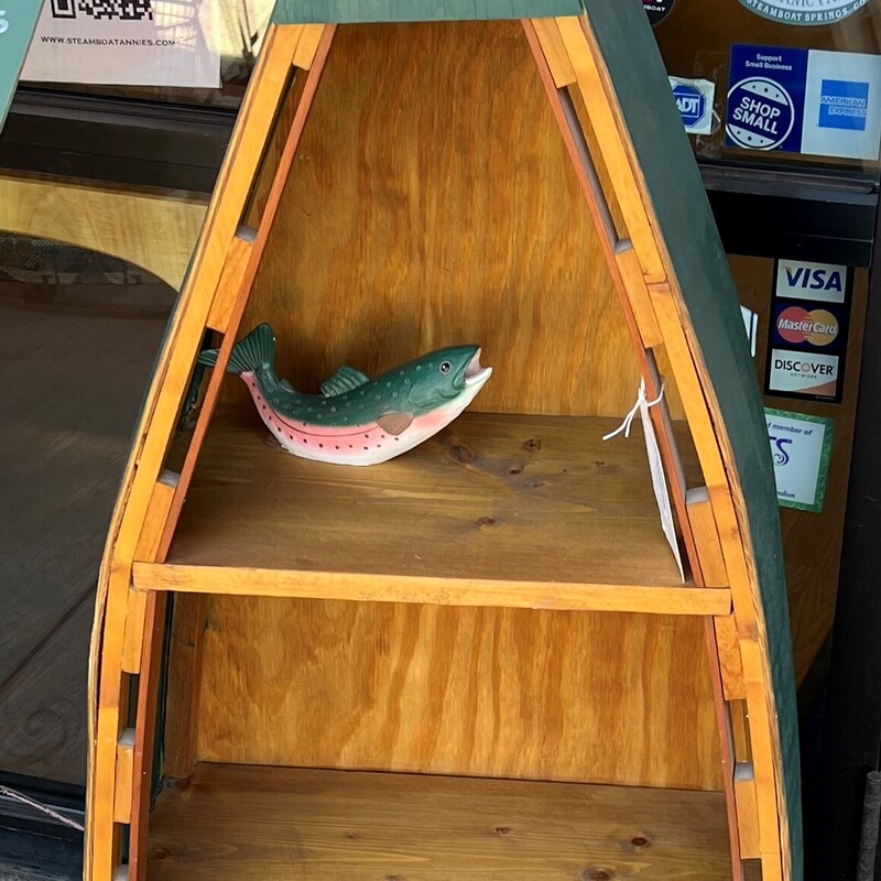 Canoe Bookshelf, Green
20.5in wide x 11.5in deep x 51in tall