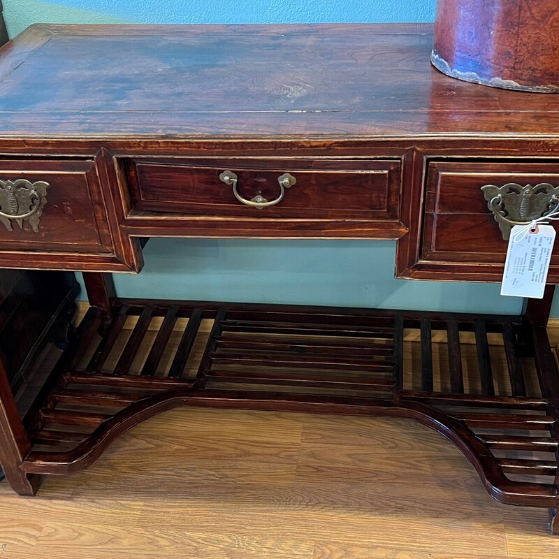 Chinese Desk, Antique, Rosewood
45in wide x 23.5in deep x 32in tall