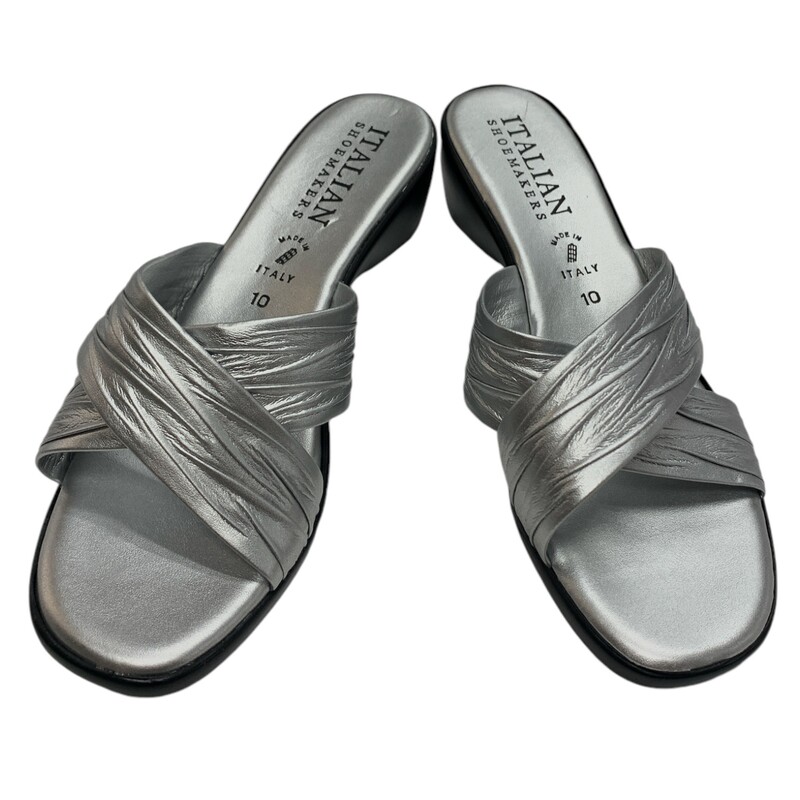 Italian Shoemaker, Silver, Size: 10