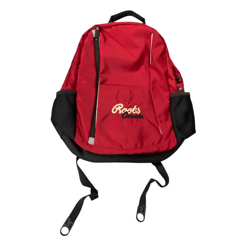 Roots Backpack, Blk/red, Size: M