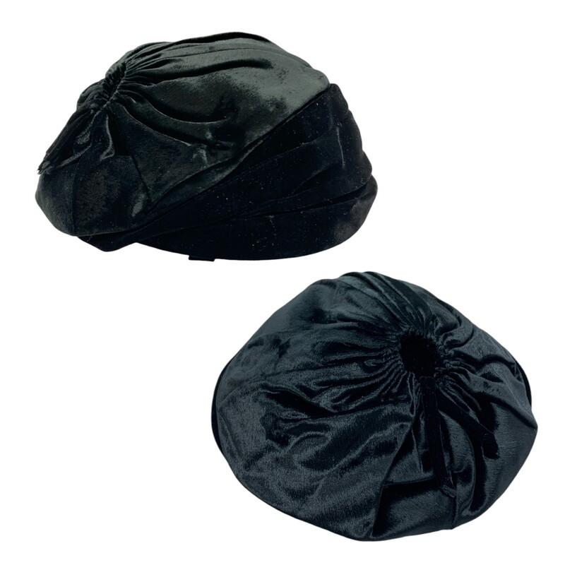 Hat Velvet, Black, Size: S