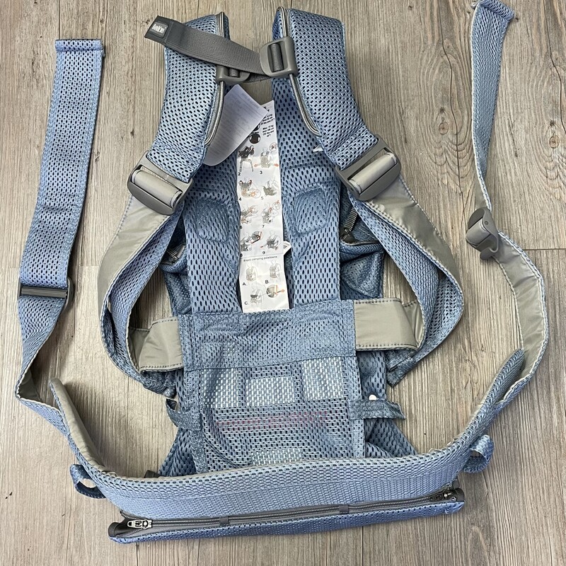 Baby Bjorn - One Air, Blue Mesh, Size: 0-3Y
Crafted in cool, comfortable mesh, this carrier offers sturdy support, multiple carrying positions and many adjustable features.
Baby Carrier One Air has four carrying positions: newborn, facing in, facing out, and on your back. You can carry in the facing-out position from around the age of five months, once your baby is strong enough to hold their head up unaided. You can carry your baby on your back from the age of 1.


0–3 years
Four carrying positions
Ergonomic design