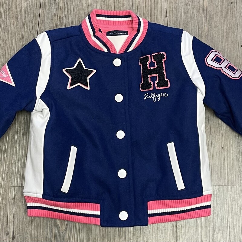 Tommy Hilfiger Varsity Ja, Blue/pin, Size: 3Y