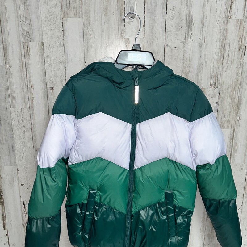 7/8 Green Puffer Jacket, Green, Size: Girl 7/8