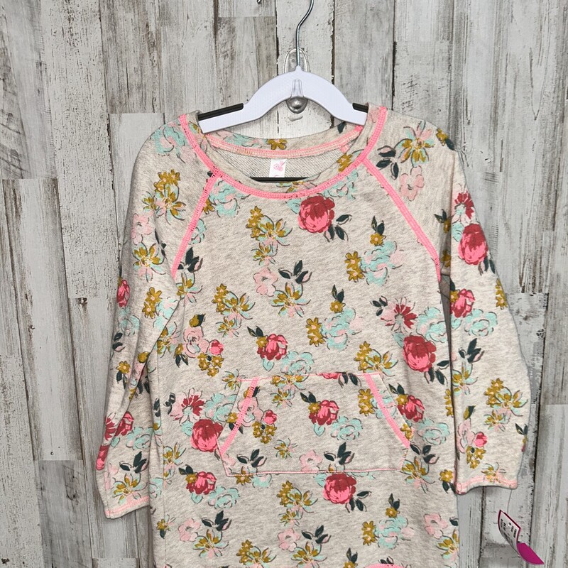 5T Tan Floral Tunic