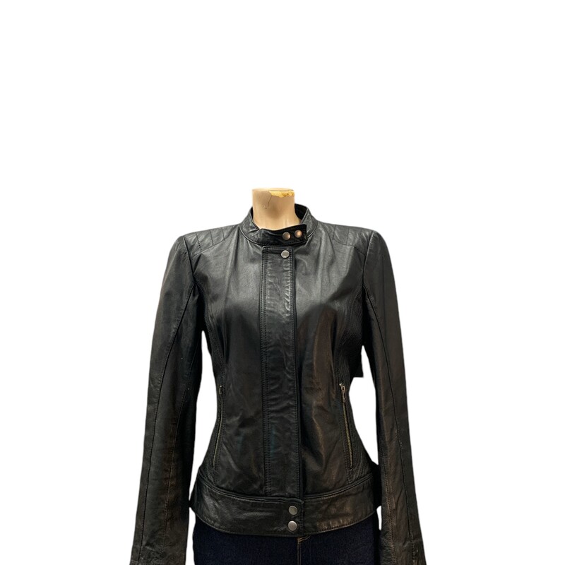 Danier Leather Jacket, Black, Size: S