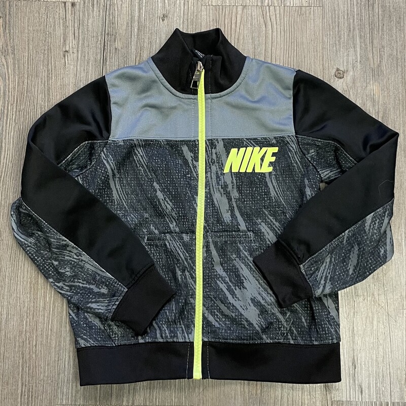 Nike Zip Up Sweater, Grey/Black, Size: 3Y