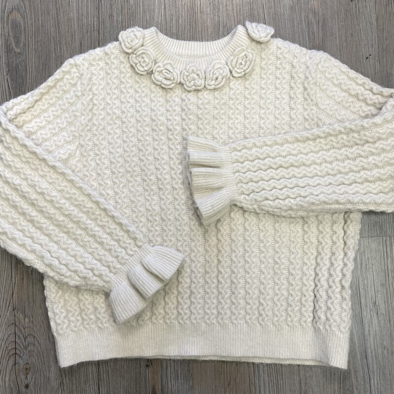 Zara Cable Knit Sweater, Beige, Size: 11-12Y