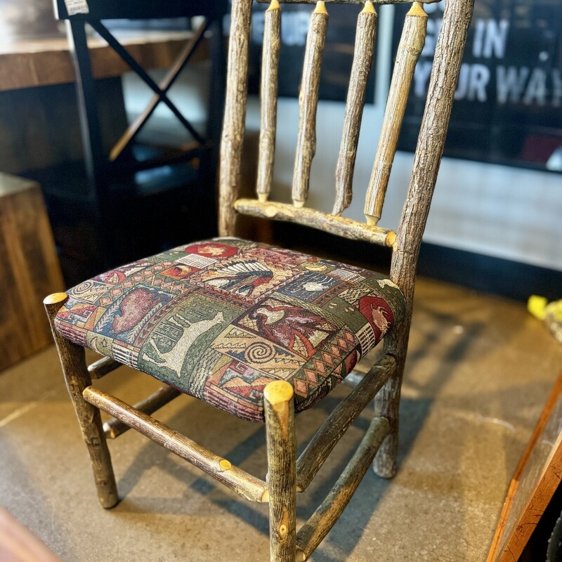 Old Hickory Dinnette Chair Native American Upholstery

Size: 35Hx17Wx17T