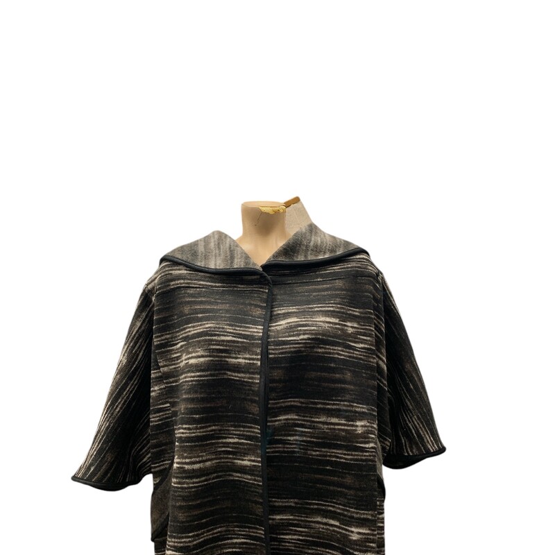 Shannon Passero Poncho, Brwn/blk, Size: M