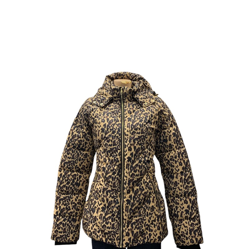 Cleo Puffer Leopard, Blk/yllw, Size: L