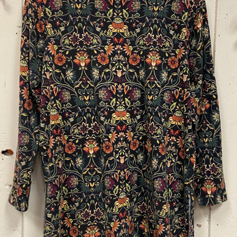 Bk/og/gr Floral Top<br />
Bk/Org/G<br />
Size: Large