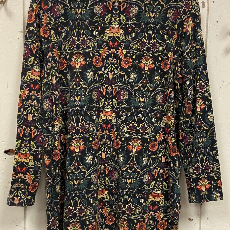 Bk/og/gr Floral Top