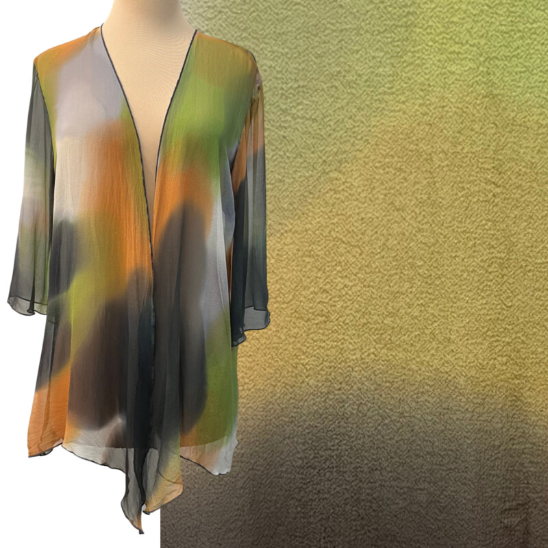 Cocoon House Open Duster
100% Silk
Watercolor
Olive, Black, Ivory, Dijon, and Peach
Size: S-M