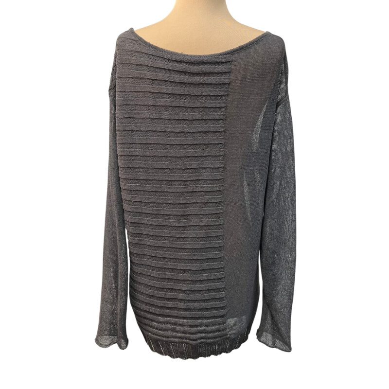 Sarah Pacini Loose Knit Sweater
Linen Blend
Color: Gray
Size: Large