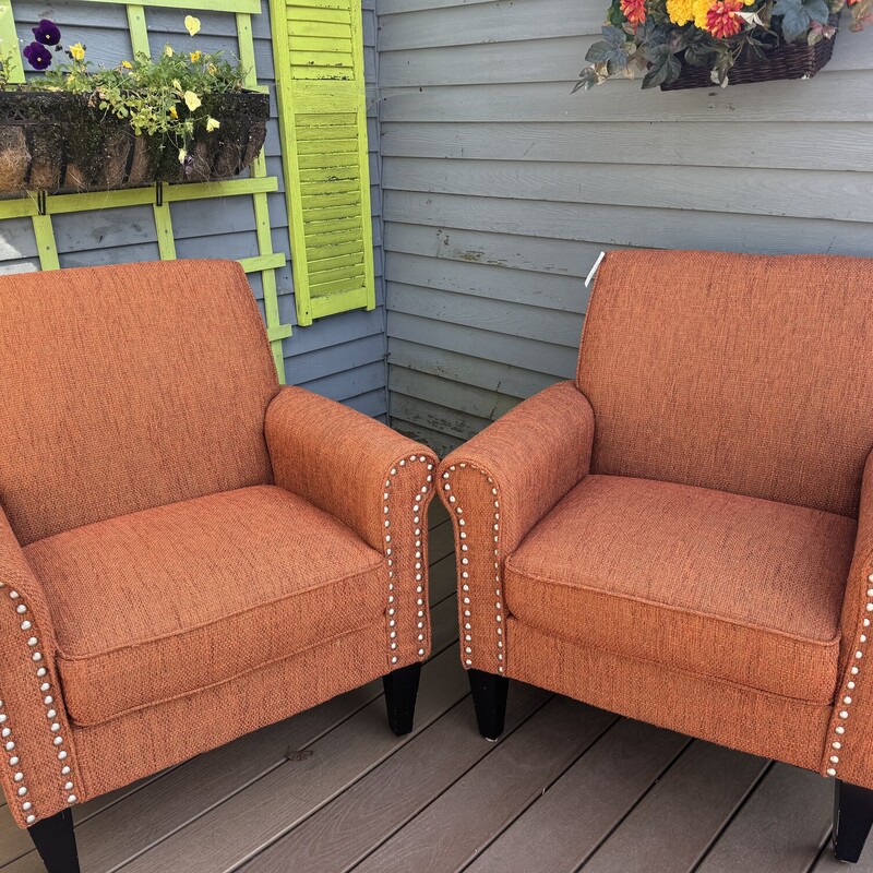 Orange Upholstered Chair