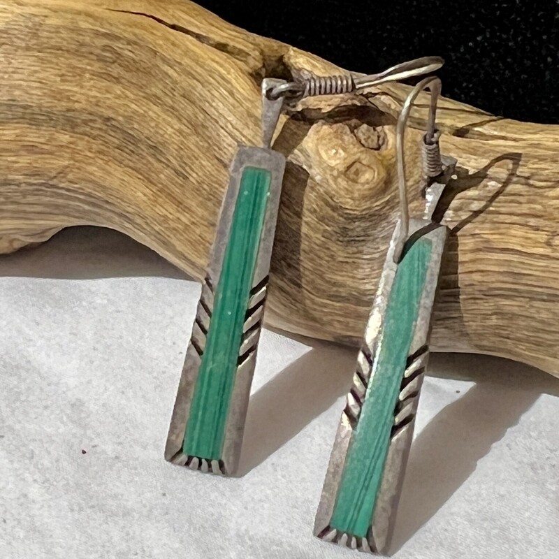 Malachite earrings