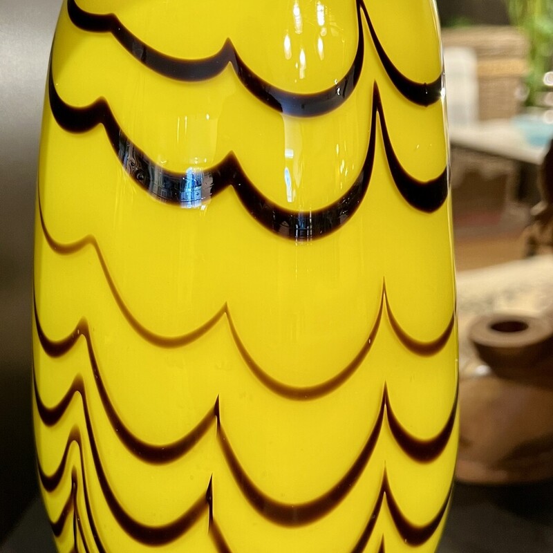 Vase Art Glass Striped