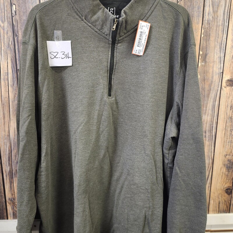 Green 3/4 Zip Sweatshirt