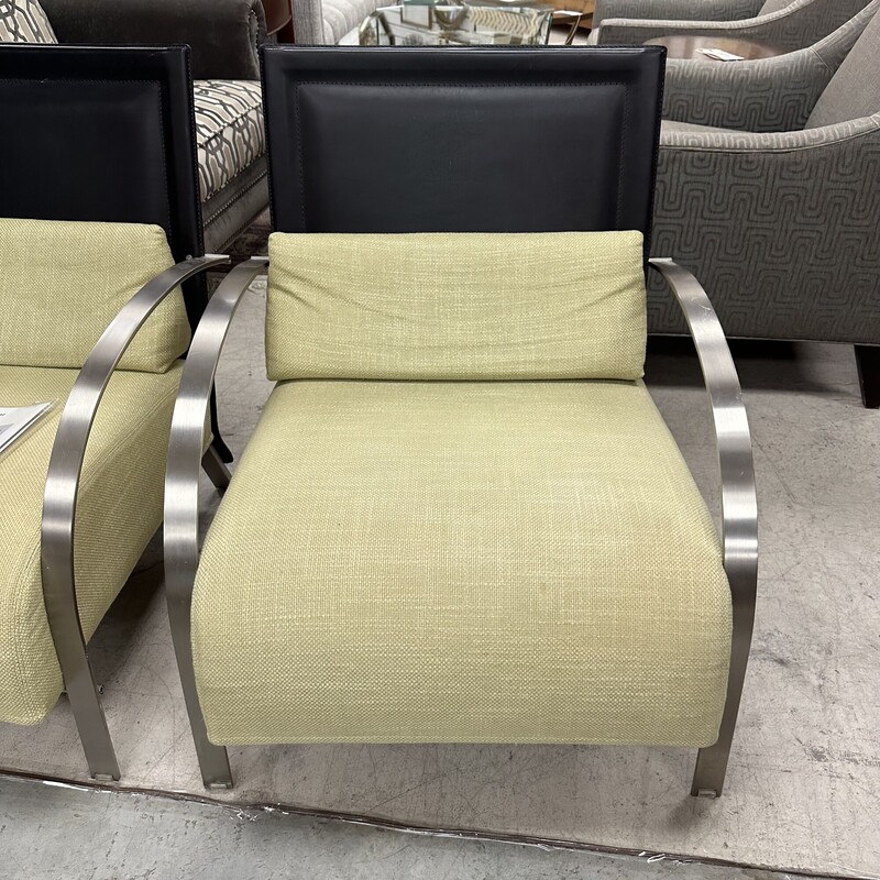 Awesome Mid Centory Modern Dario Gagliardini for Joquer Lounge Chairs, with Chrome base and black leather backs. Sold together as a PAIR.