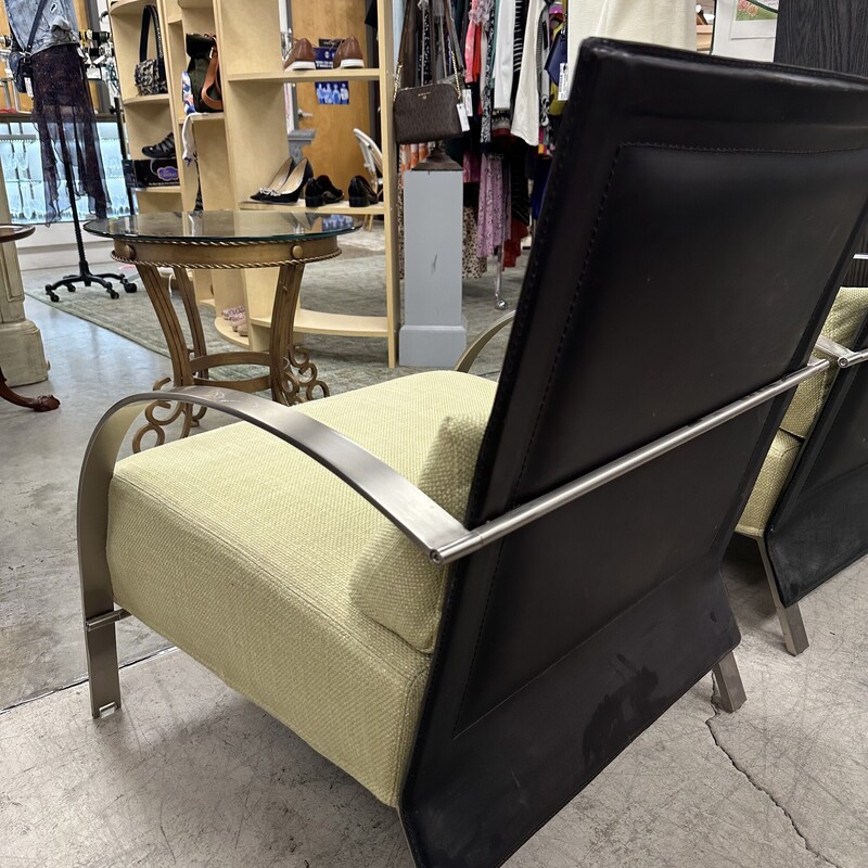 Awesome Mid Centory Modern Dario Gagliardini for Joquer Lounge Chairs, with Chrome base and black leather backs. Sold together as a PAIR.