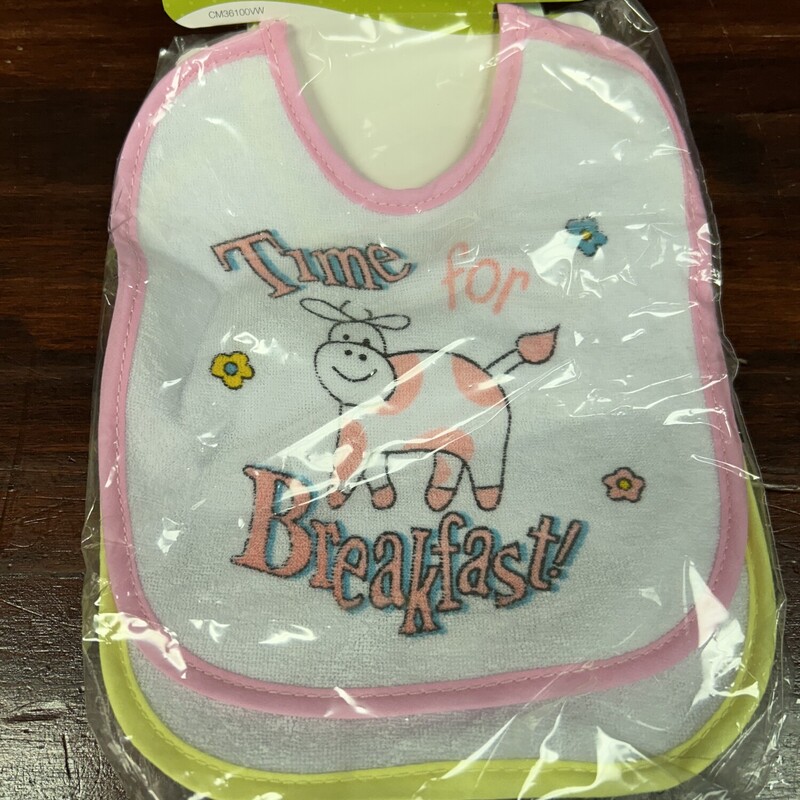 3pk Breakfast Baby Bibs