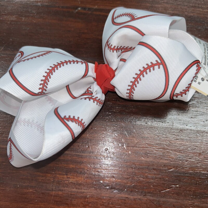 Baseball Printed Bow