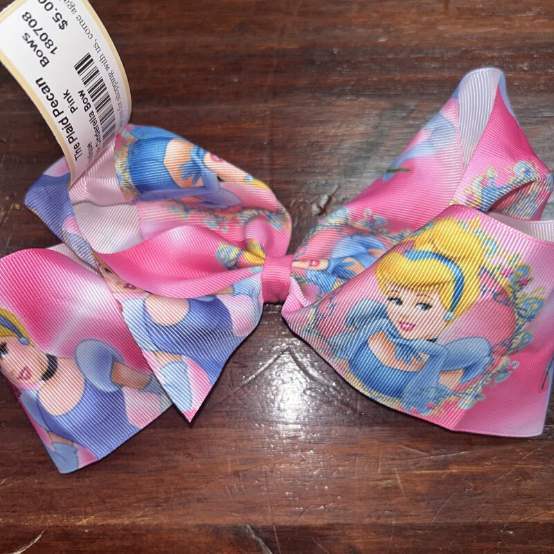 Pink Cinderella Bow, Pink, Size: Bows