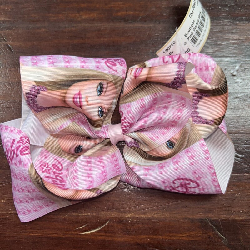 Pink Barbie Bow, Pink, Size: Bows