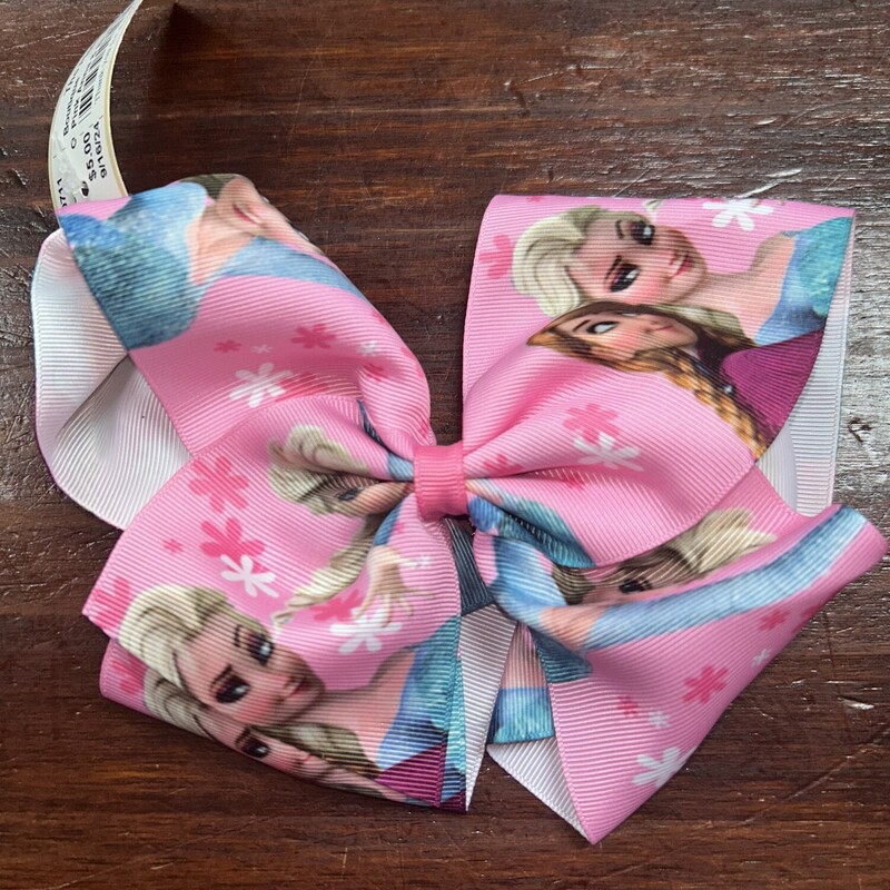 Pink Anna & Elsa Bow, Pink, Size: Bows