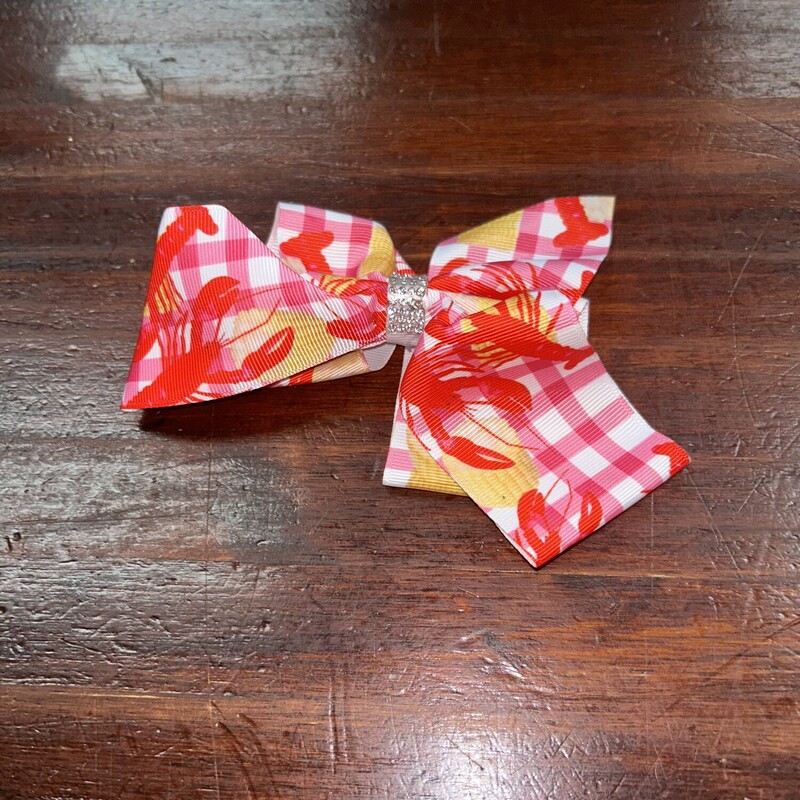 Crawfish Rhinestone Bow