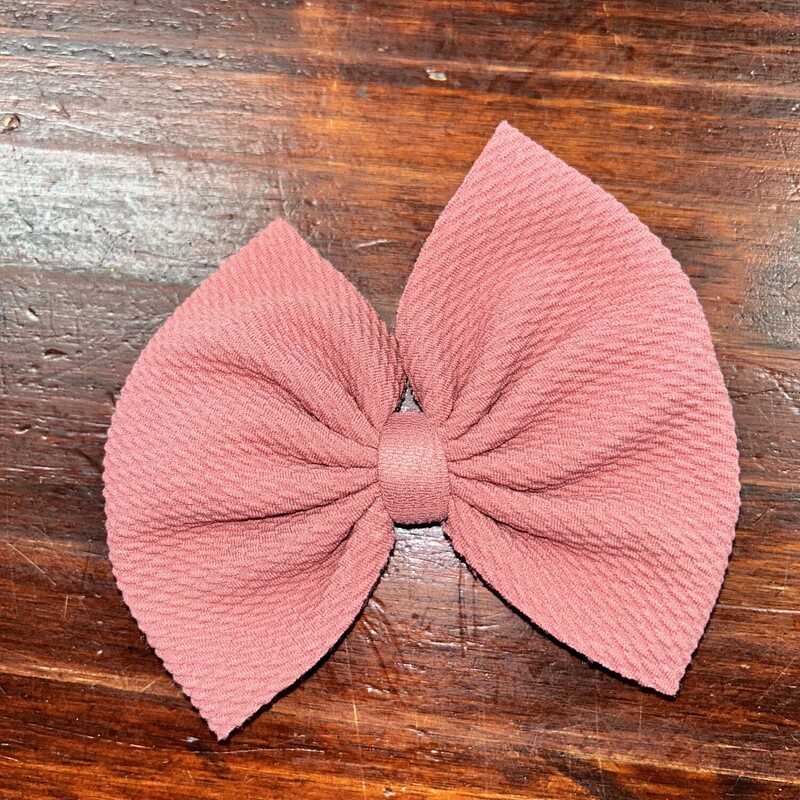 Mauve Waffled Bow