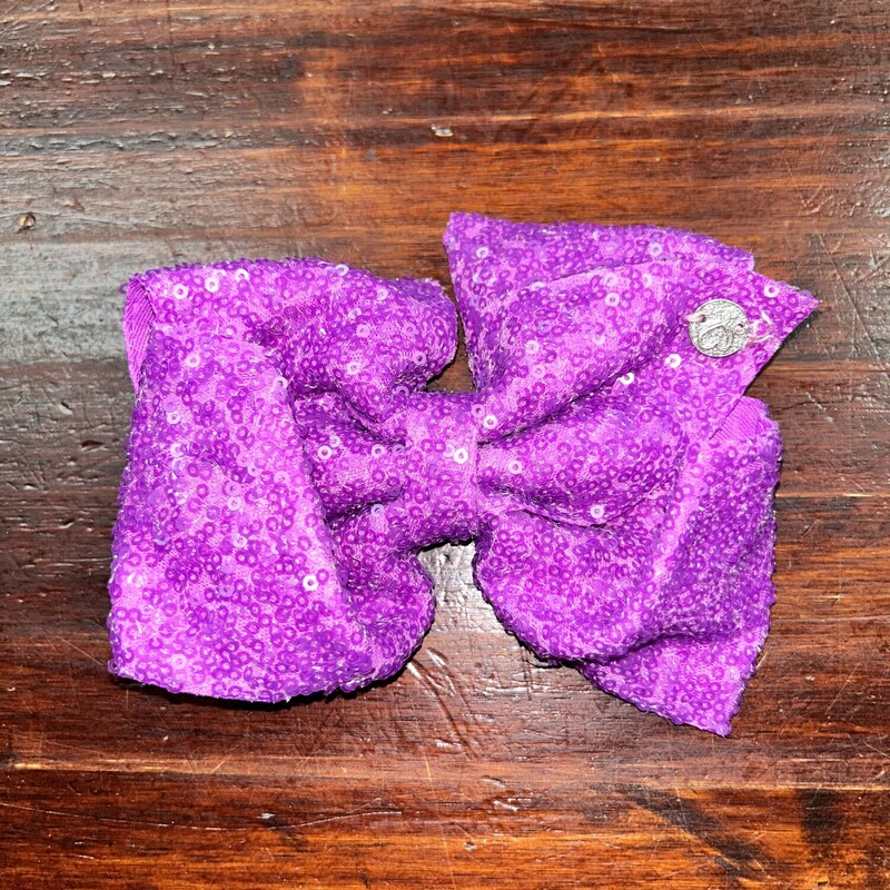 Purple Sequined Bow