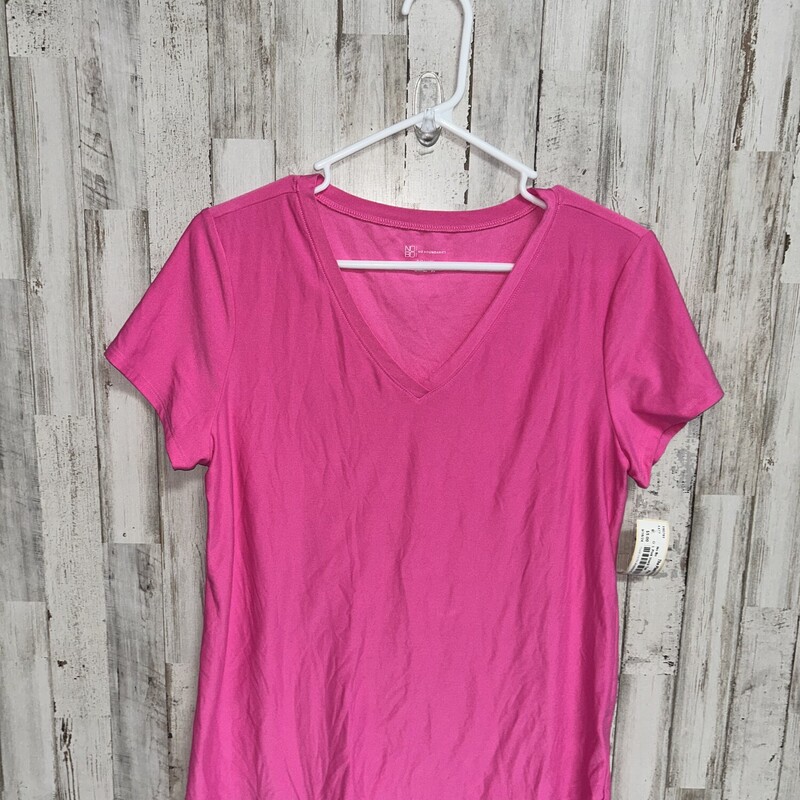 L Pink Vneck Tee, Pink, Size: Ladies L