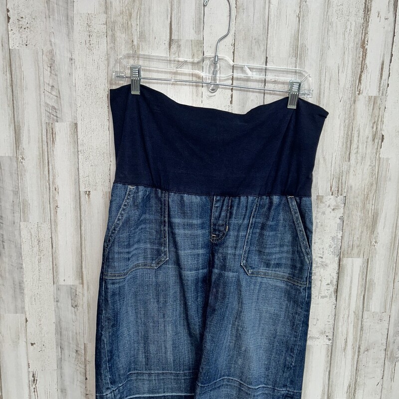 Sz6 Denim Maternity Skirt