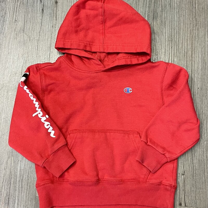 Champion Pullover Hoodie, Red, Size: 3Y