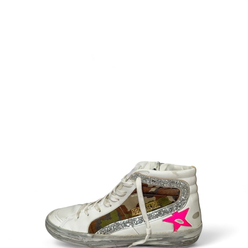 Golden Goose Hu Star White Pink